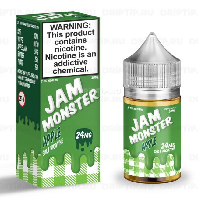 Жидкость Jam Monster Salt - Apple 