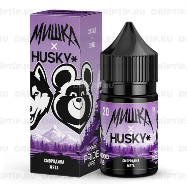 Жидкость МИШКА х HUSKY Salt - Смородина Мята 