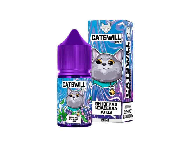 Жидкость Catswill Salt - Виноград Изабелла-Алоэ 