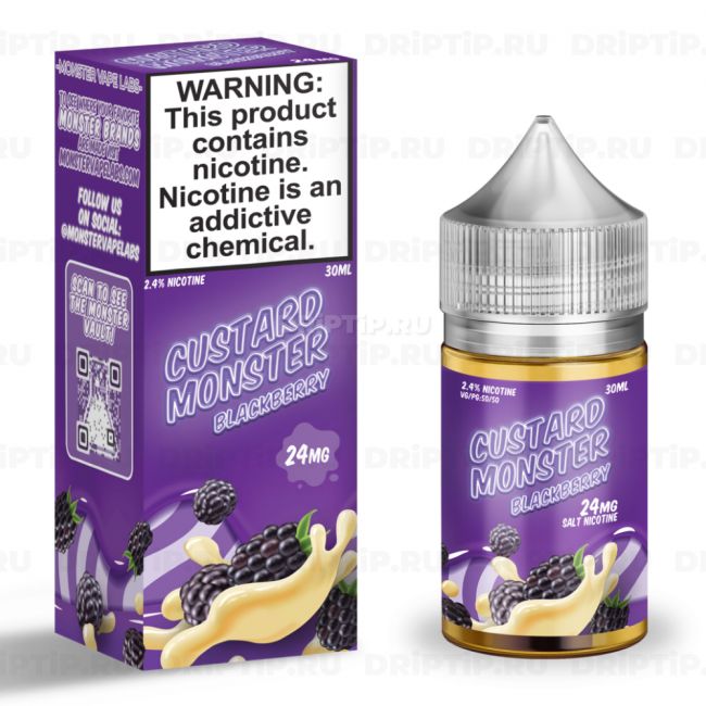 Жидкость Custard Monster Salt - Blackberry 