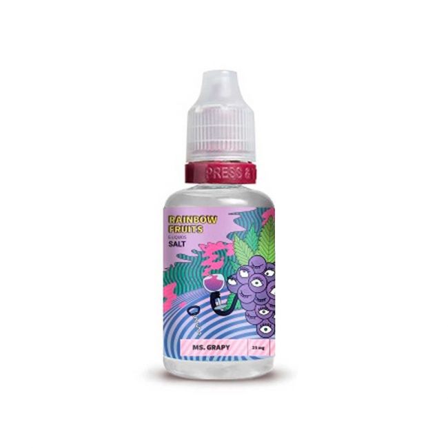 Жидкость Rainbow Fruits Salt - Ms.Grapy 
